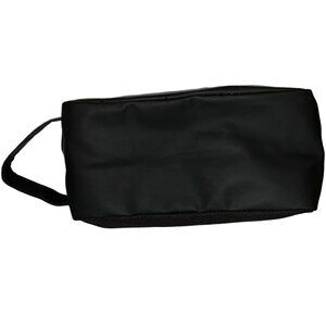 Dopp Bag Travel Case Black Canvas Nylon Zipper Handle Beauty Brands 8 x 4 x 4.5